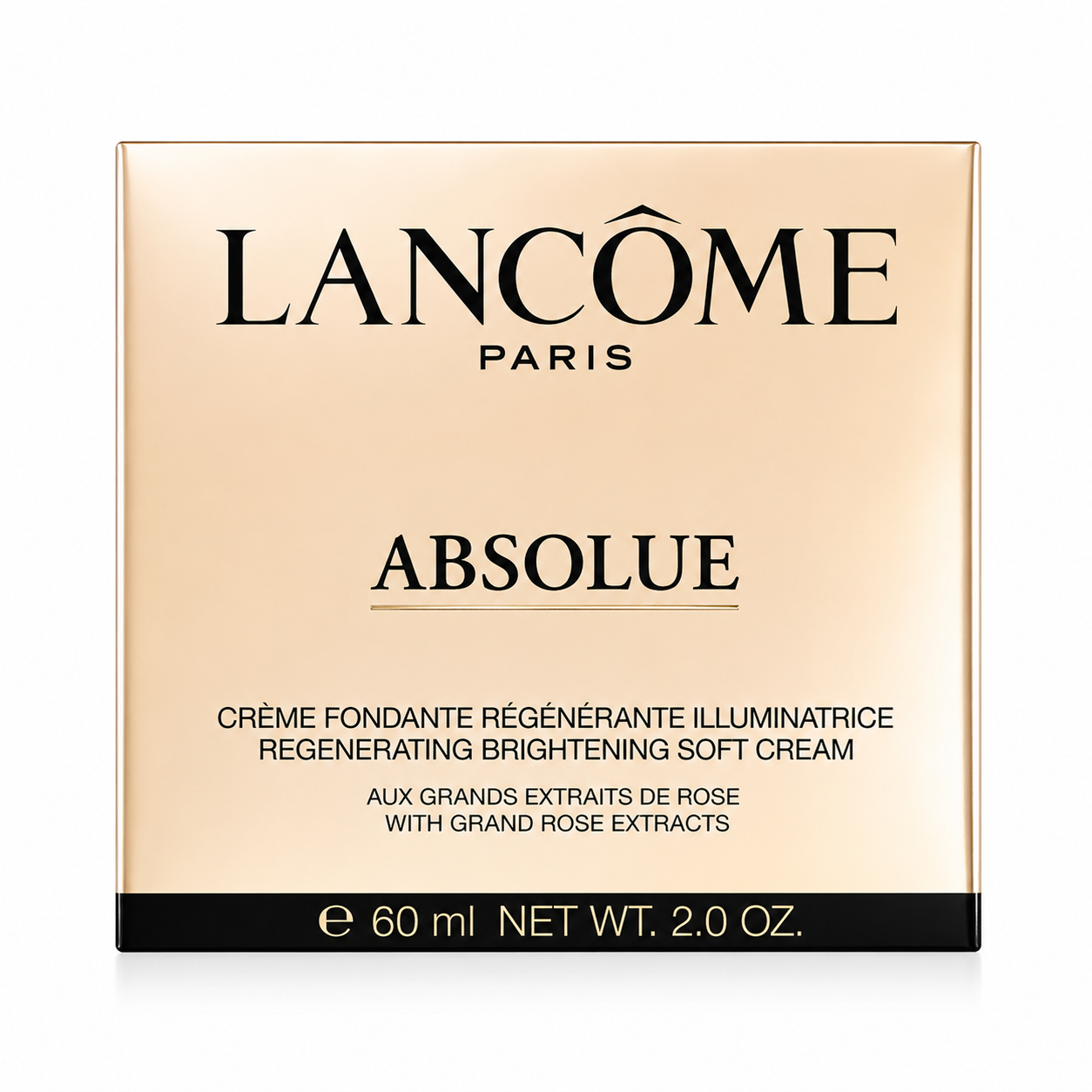 Lancème Absolue cream packaging on a beige background