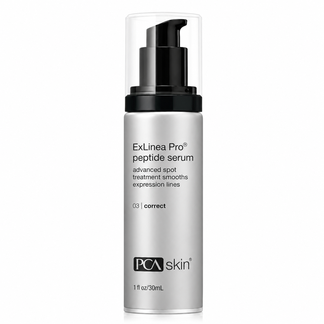 PCA Skin ExLinea Pro peptide serum bottle on a white background