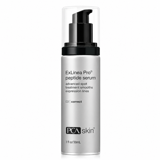 PCA Skin ExLinea Pro peptide serum bottle on a white background